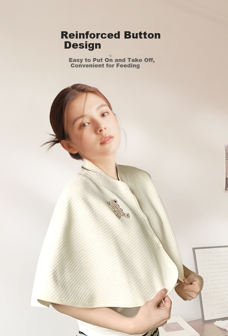 Aibaozi Postpartum Shoulder Warmer Autumn Winter Thickened Cold-Proof Maternity Nursing Shawl Wheat Ear Rabbit M432 10