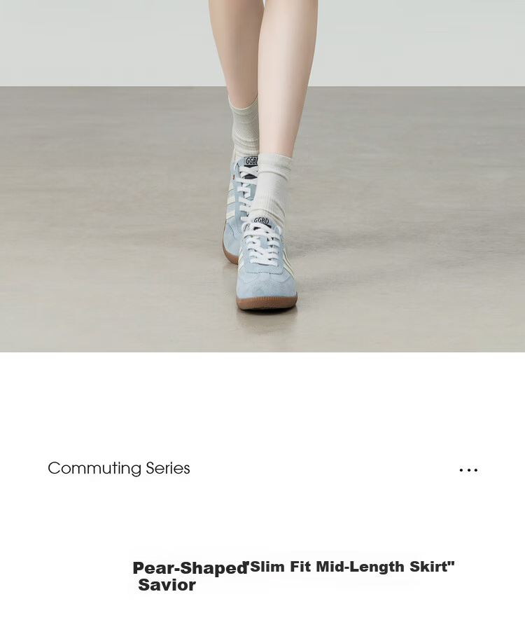 Shangdu Bira Petite Pear-Shaped Slimming Pleated A-Line Skirt for Women Spring Summer Casual Mid-Length Skirt 1