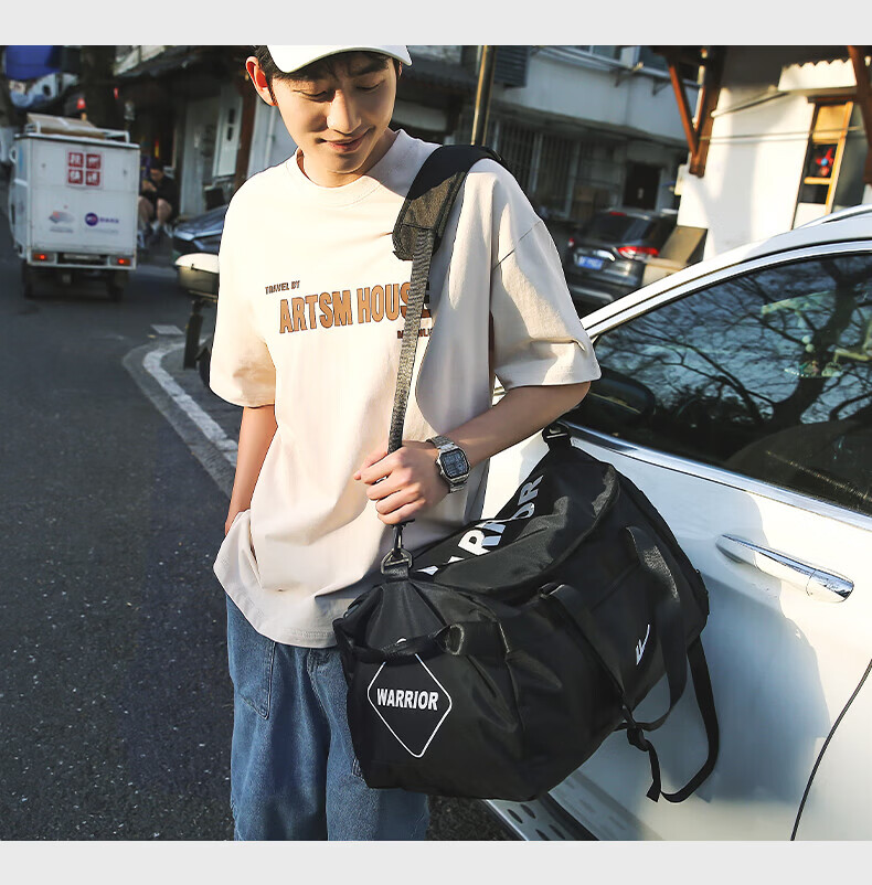 Warrior Large Capacity Travel Tote Bag Men’s Luggage Bag Portable Business Trip Carry-on Short Distance Sports Gym Bag Women’s 8