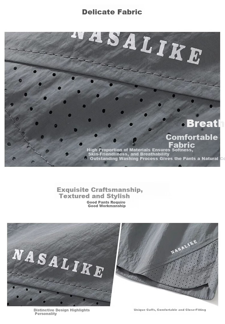 RED DRAGONFLY Men's Summer Thin Fashion Simple Letter Print Ice Silk Cool Comfortable Breathable Skin-friendly Versatile Shorts 3