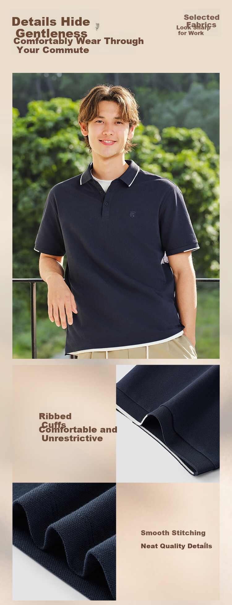 Semir Mall Same Style | Men's Summer 2026 Cooling Breathable Short Sleeve Polo Shirt Commuter Top 101326115102 4