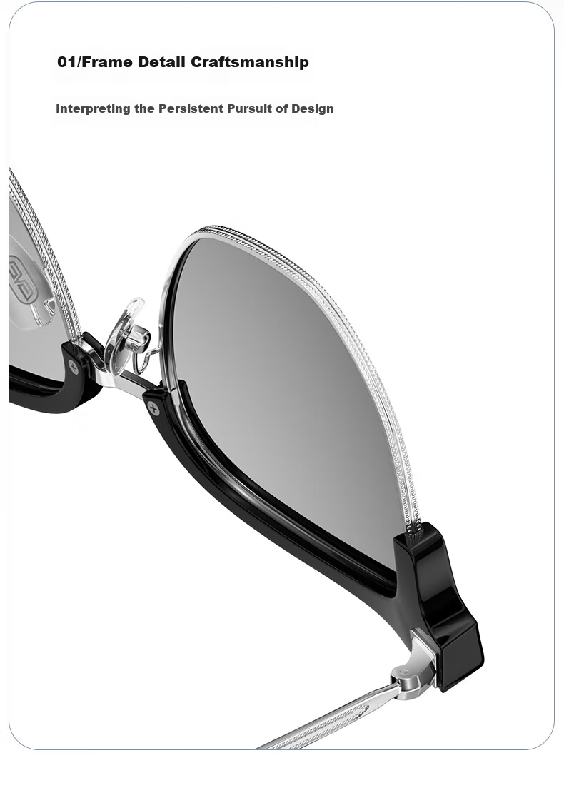 CAPONI Pure Titanium Polarized Sunglasses for Men And Women, Outdoor Driving Glasses, Fashionable UV Protection And Sun Protection Eyewear 10