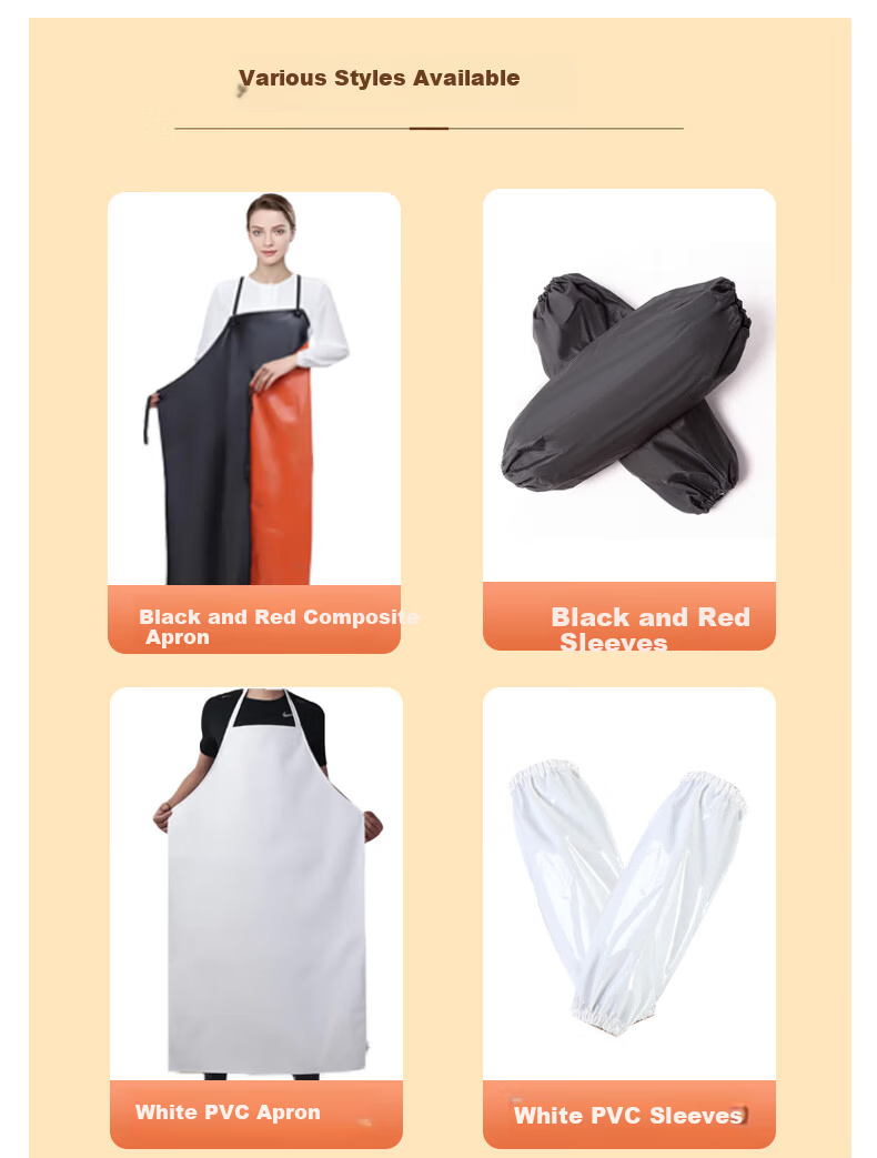 Sichen Colorful PVC Waterproof Apron Thickened and Extended Waterproof Oil-Resistant Acid-Base Resistant Factory Workwear Leather Waist Apron White Apron (120*80) 8