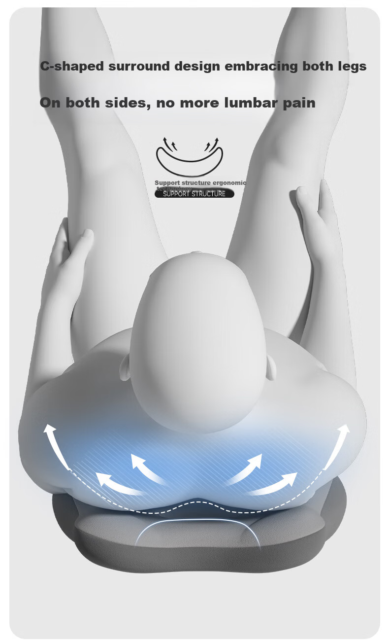 Jingmao Lumbar Support Long Sitting Magic Seat Cushion Student Special Lumbar Pillow Office Waist Back Cushion Set 8