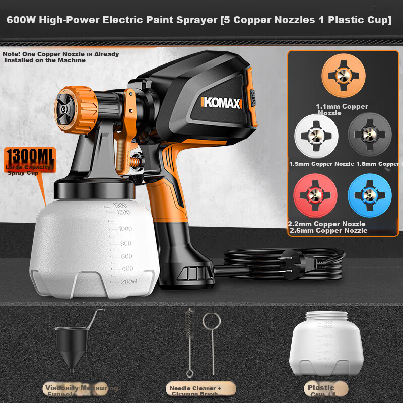 Komax Electric Paint Sprayer Latex Paint High Atomization Spray Gun Powerful Paint Spraying Machine