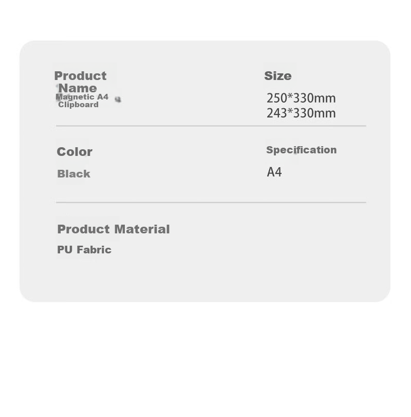 Xutong A4 Magnetic Leather Meeting Clipboard Magnetic File Folder Business Writing Clipboard Report Folder Office Meeting Pad Report Folder with 2-Hole Cup Holder 10