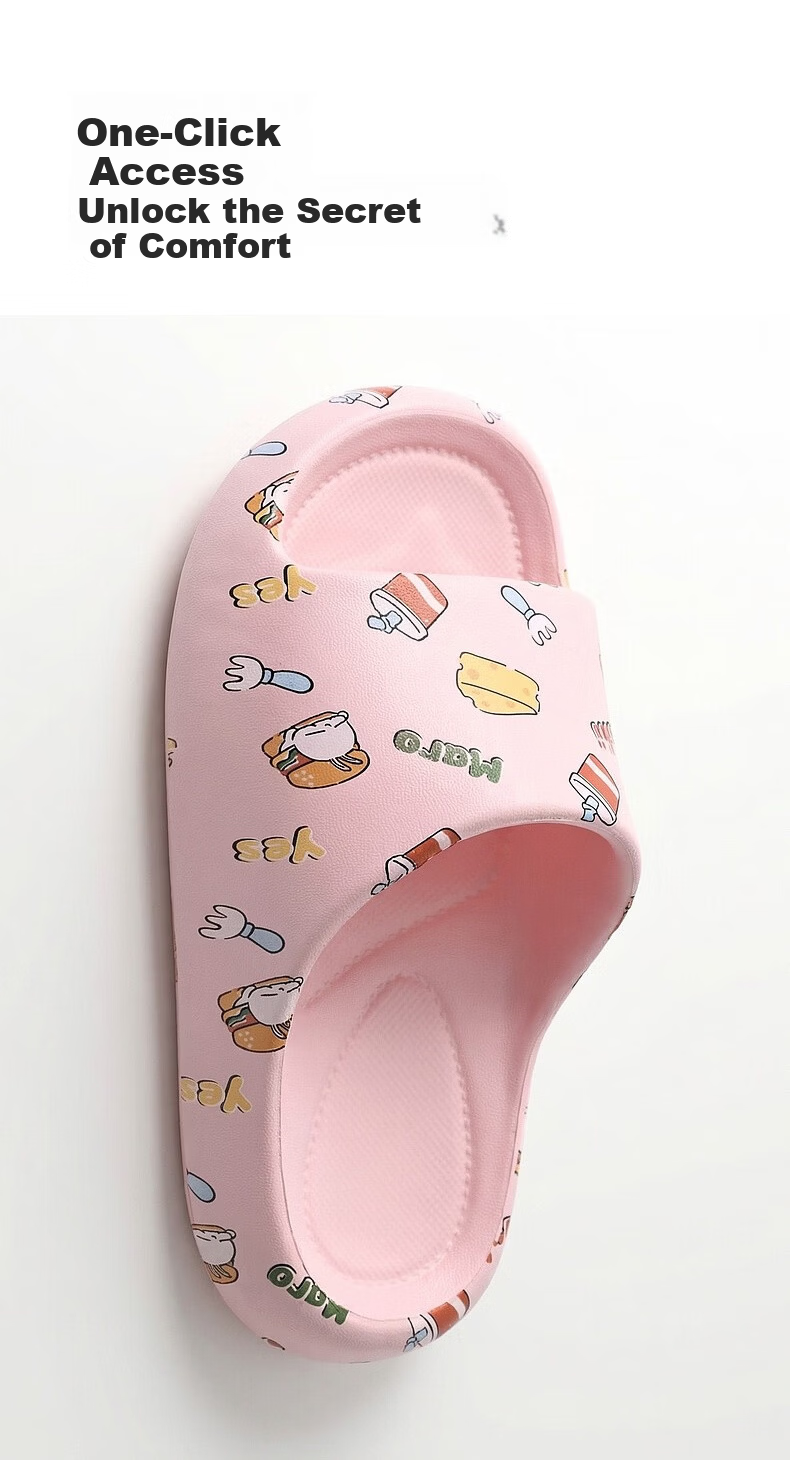 MashiMaro EVA Cartoon Cute Parent-Child Slippers Non-Slip Home Bathroom Kids Women's Sandals 5