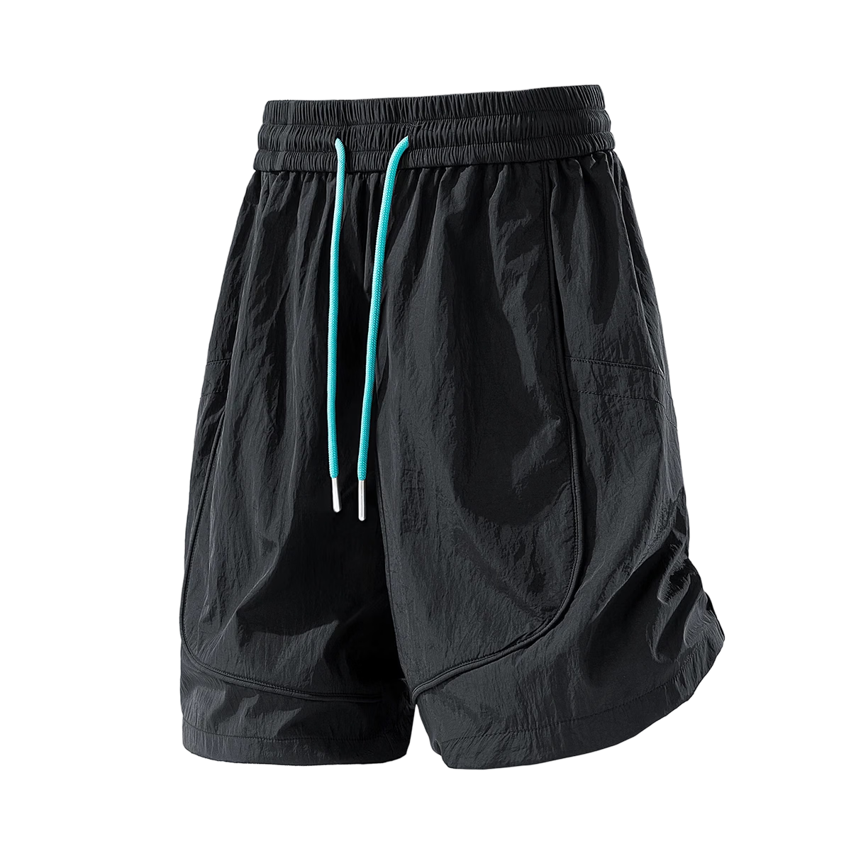 LOMBT Quick-Dry Men's Shorts Summer Breathable Lightweight Ice Silk Sun Protection Casual Sports Five-Point Pants WL31 Storm Gray 3XL