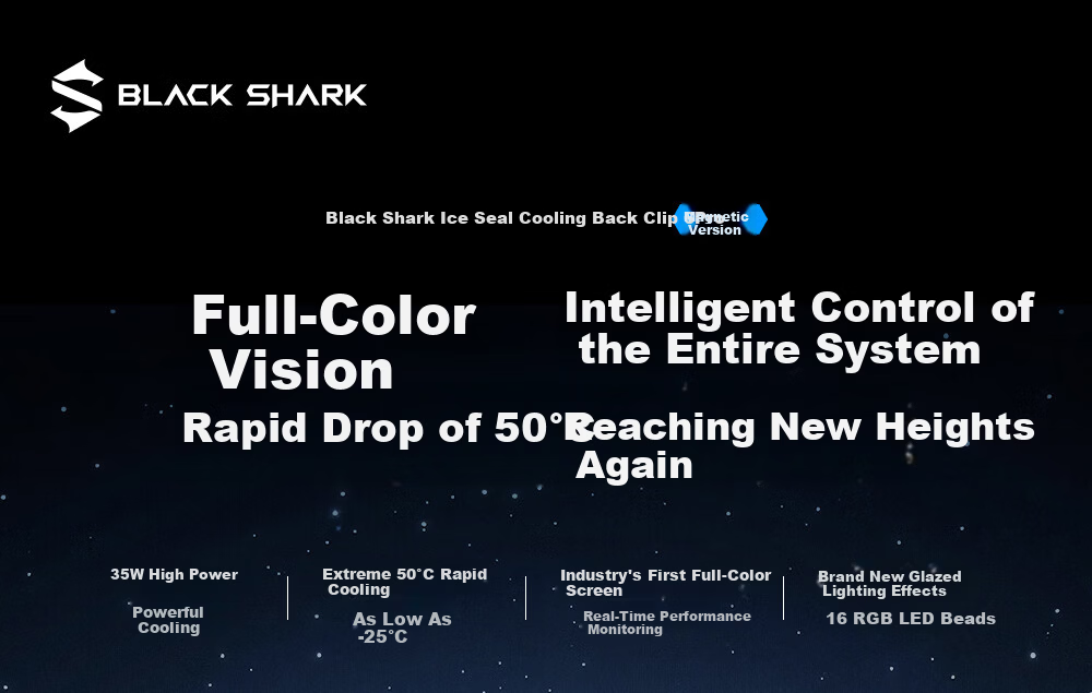 Black Shark 6 Max Tablet Phone Cooler Mortal Cultivation Edition Semiconductor Cooling for Gaming Compatible with iPad Apple Huawei Xiaomi Red Magic OnePlus 3
