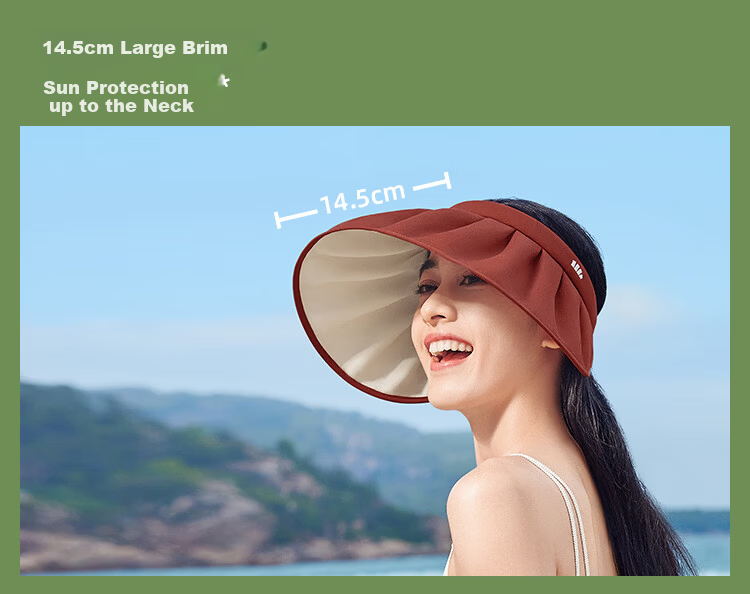 BENEUNDER Shell Topless Hat Fashion Outdoor Hat Portable UV Protection Sun Hat Random Color 11