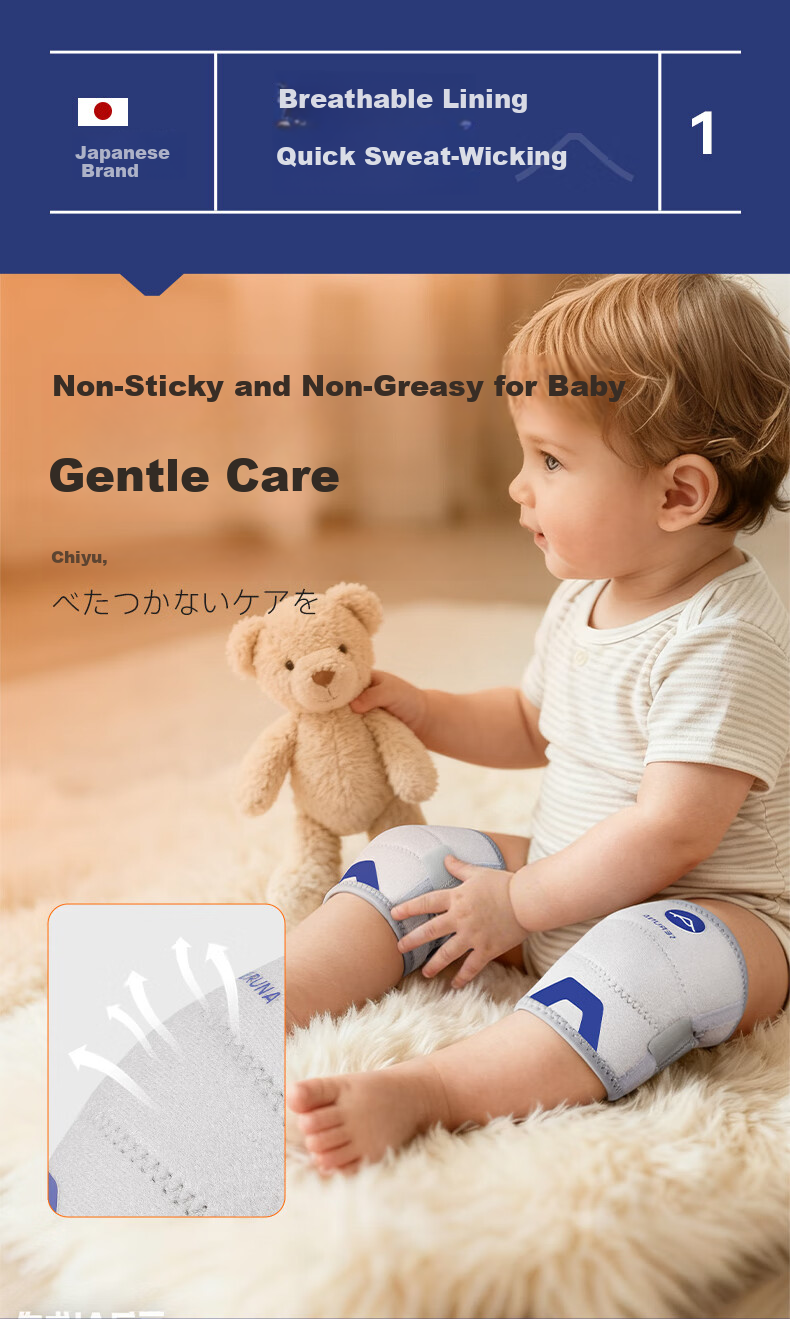 SERUNA Japan Baby Crawling Knee Pads Protective Gear Toddler Anti-Fall Child Safety Guard 4