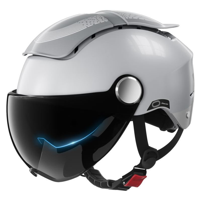 Feige Sprick Double Sunroof Electric Vehicle Helmet 3C Certified Summer Unisex Half Helmet for Electric Bike Motorcycle Safety Helmet 966 Titanium Gray Double Lens [Photochromic Smart Color-Changing S