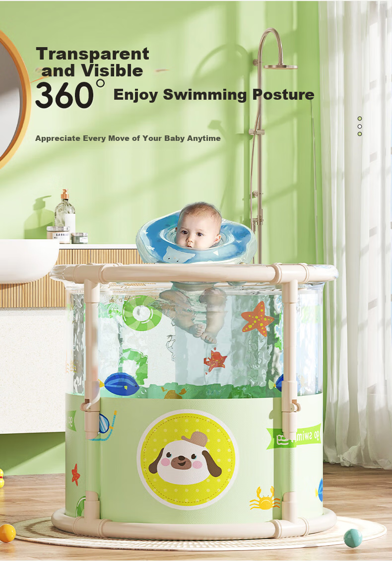 Sodi Children's Day Baby Swimming Tub Foldable Bath Bucket Home Use Newborn 0-3 Years Gift 7