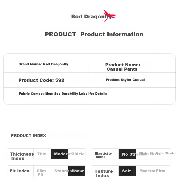 RED DRAGONFLY Men's Casual Business Commuter Loose Straight-Leg Trendy Thick Plus Size Black Pants 34 4