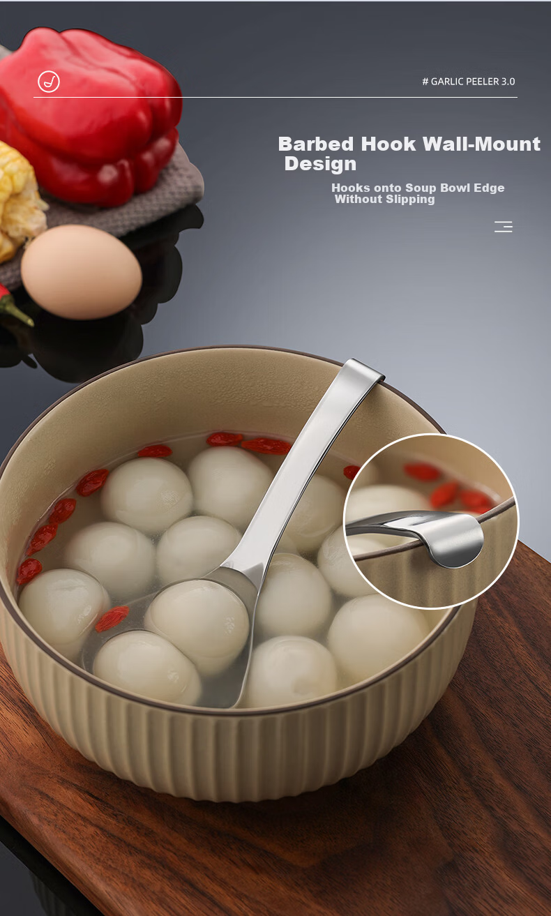 Newair 316 Stainless Steel Soup Ladle Food Grade Deep Short Handle Large Thickened Porridge Spoon 6