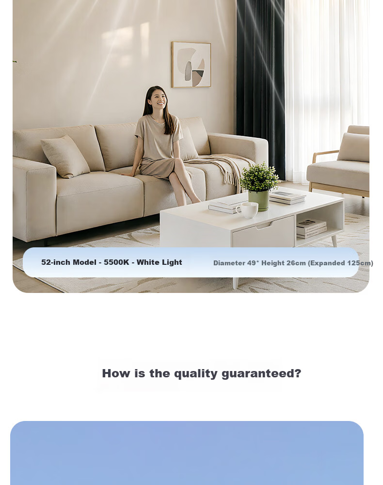 Dell Invisible Fan Light Pure Eye Protection Ceiling Fan Light Silent Home Dining Living Room Integrated Ceiling Fan Lamp New Electric Fan Light Fixture 24