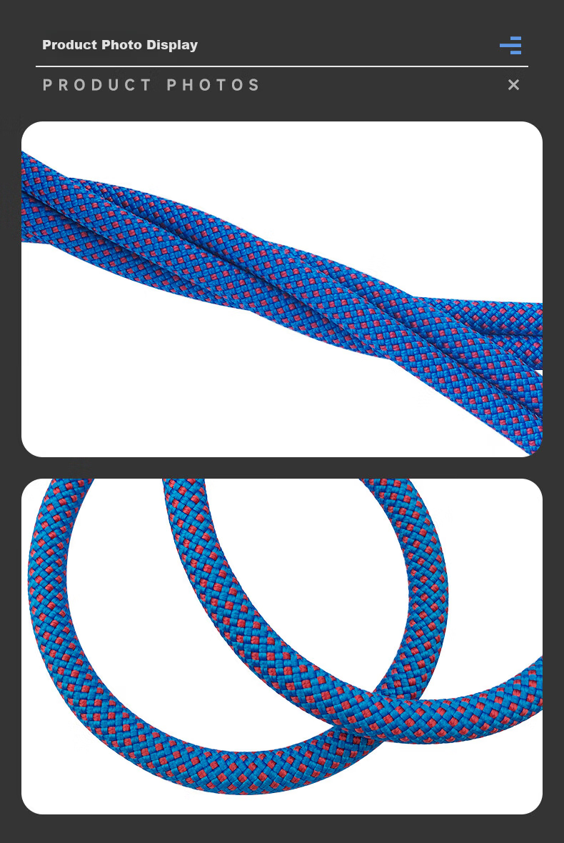 High-Altitude Work Air Conditioner Installation Durable Rope Outdoor Mountaineering Climbing Rappelling Safety Rope Set National Standard 10.5MM 20M 11