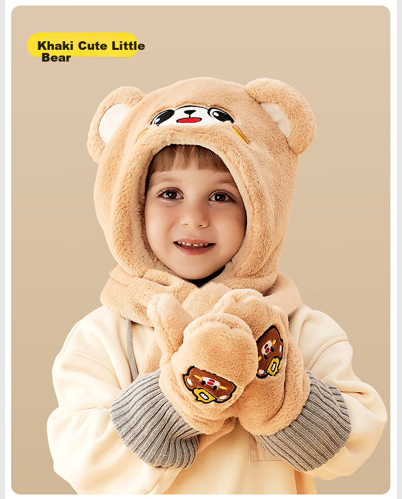 Mumeng Kids Autumn Winter Hat and Scarf Set Fleece Thickened Warm Hat Pink Unicorn for Older Children 18