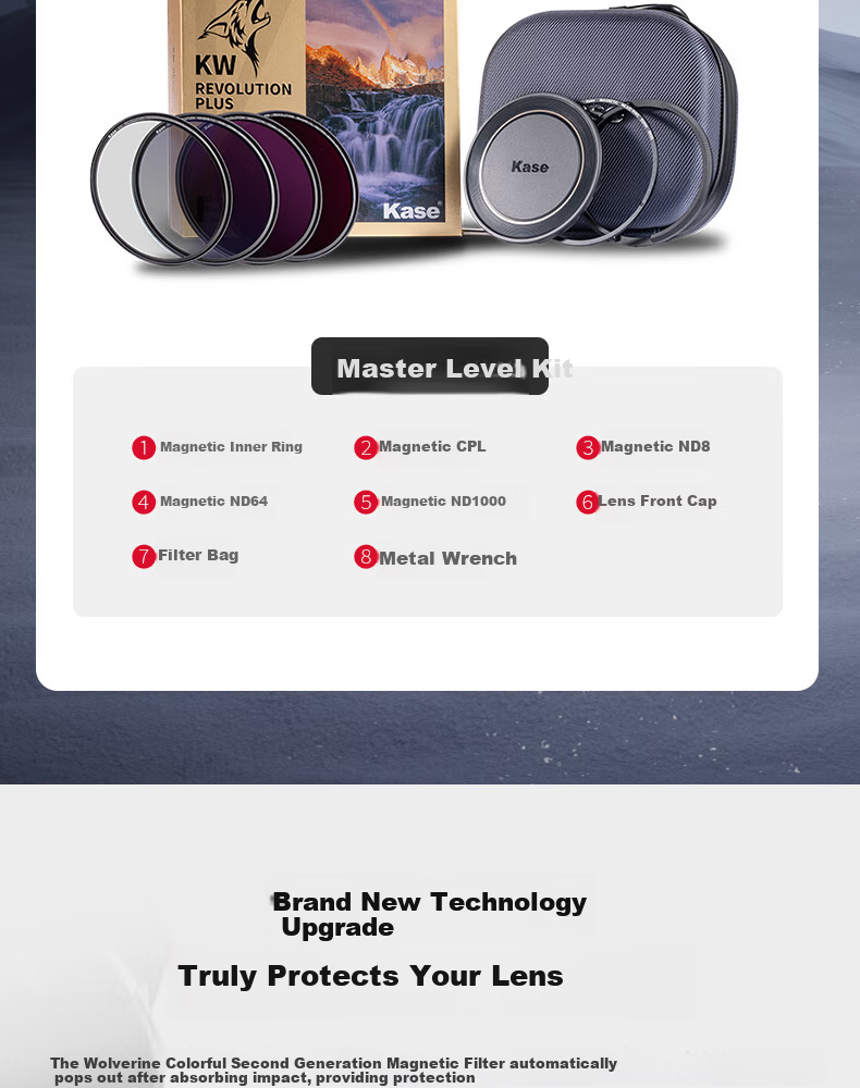 Kase UV Filter, Kase 67mm Magnetic UV Filter, Jinguanglang Second Generation Colorful Magnetic MCUV Filter, High-Definition High-Transparency Internal Ring Magnetic UV Filter, Protective Lens 2