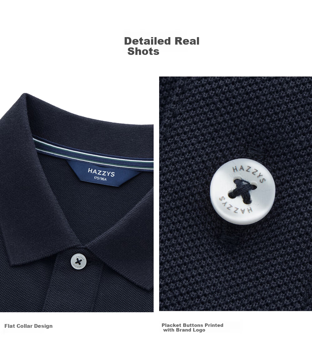 HAZZYS Men's Summer 2026 Short Sleeve Polo Shirt [Cooling/3A Antibacterial/Anti-Mite] 35