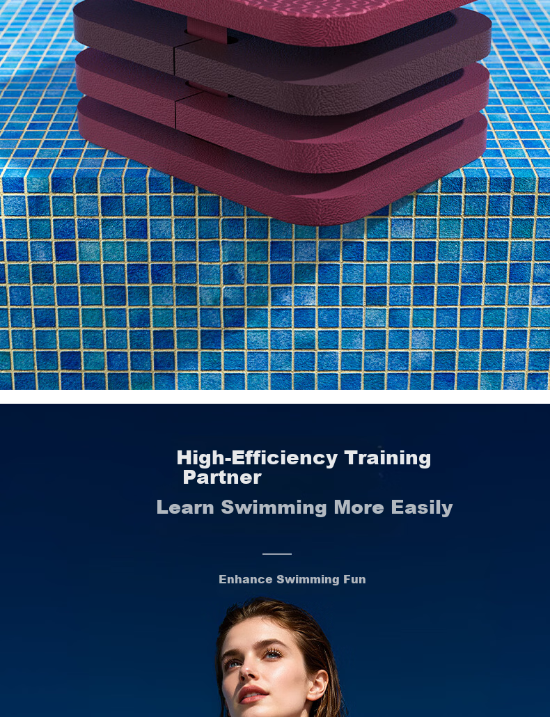 WATERTIME Swimming Back Float Adult and Children Beginner Training Aid Kickboard Thickened Swimming Float Board 5