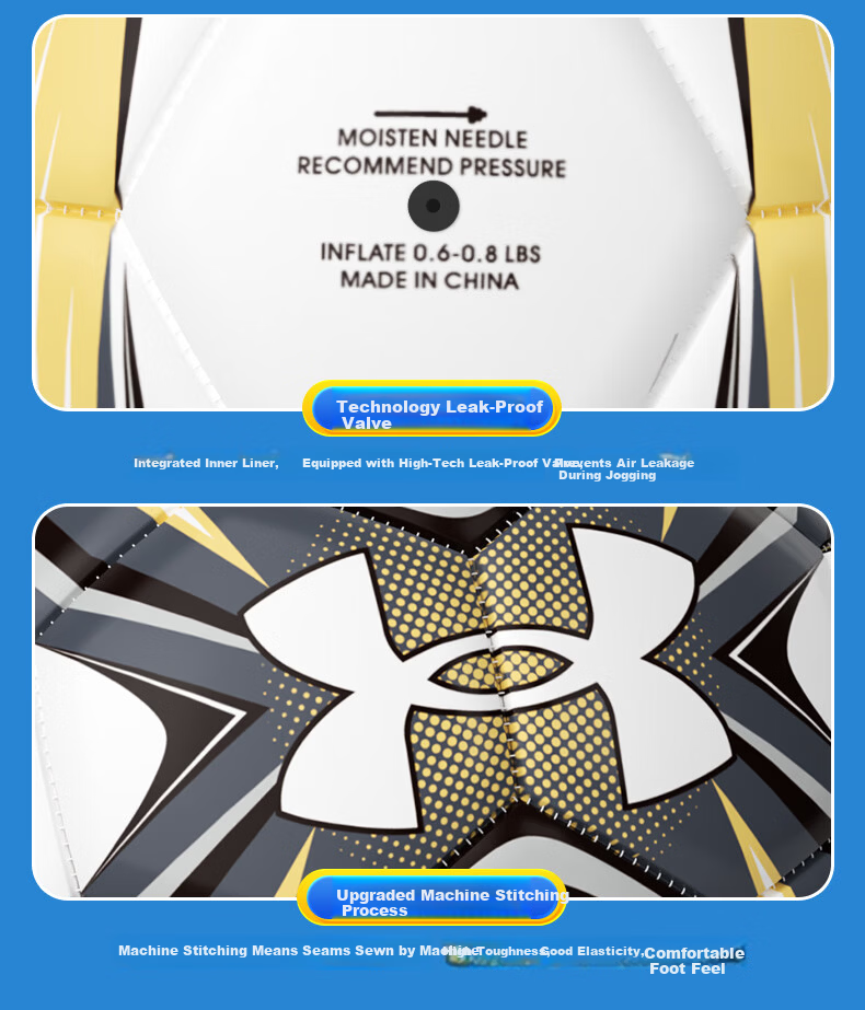 Under Armour Soccer Ball Size 5 Official Match Training Ball for Middle School Entrance Exam Adult World Cup Soccer Ball 15