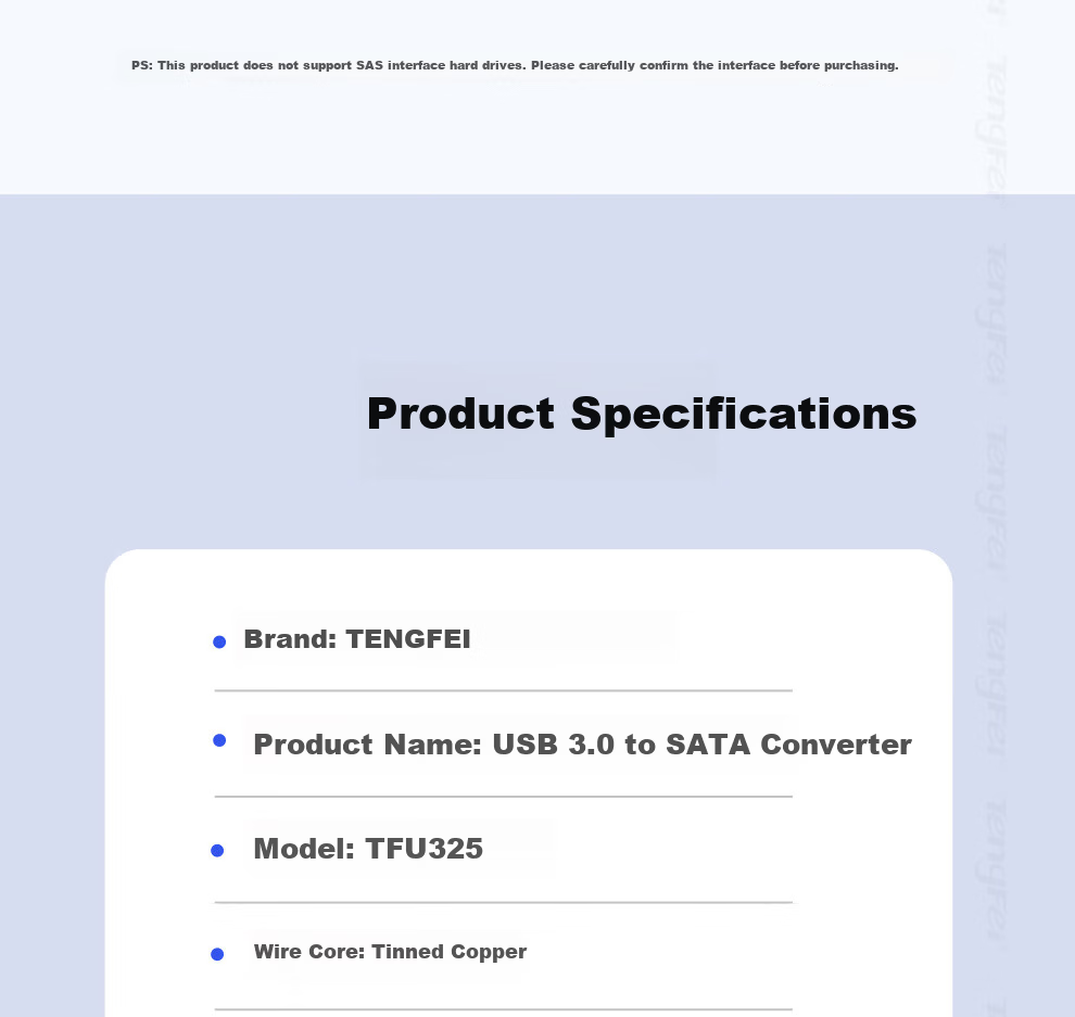 Tengfei USB 3.0 to SATA Converter Hard Drive Enclosure Adapter Cable Easy Drive 2.5 Inch SSD HDD Enclosure Adapter Laptop Hard Drive Dock 12