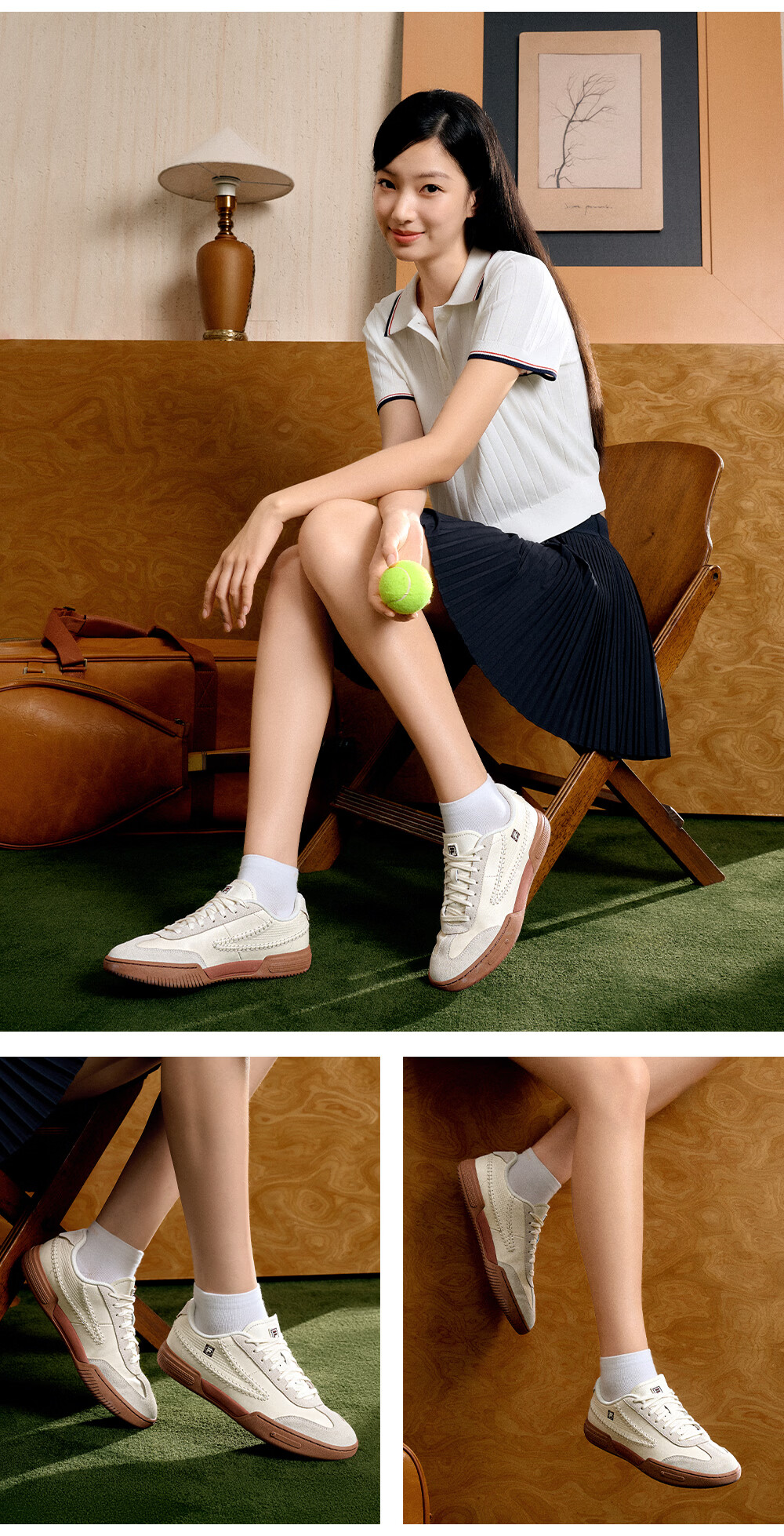 FILA Official Sun Qiantong TIFO FX Tennis Lifestyle Sneakers Thin Sole Casual Sports White Shoes 5