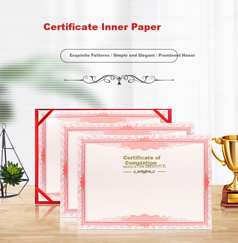 Deyin 12K Certificate Inner Pages Graduation Diploma Honor Certificate Blank Printable A4 Paper Stationery 12 Sheets 6518 1