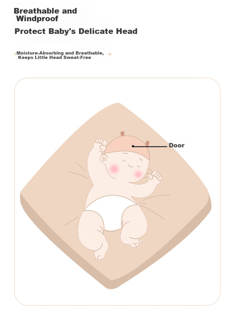 Benaxi Baby Hat Spring and Autumn Newborn Boys Small Age Infant Knitted Wool Hat Warm Ear Protection Girls Autumn Winter 5