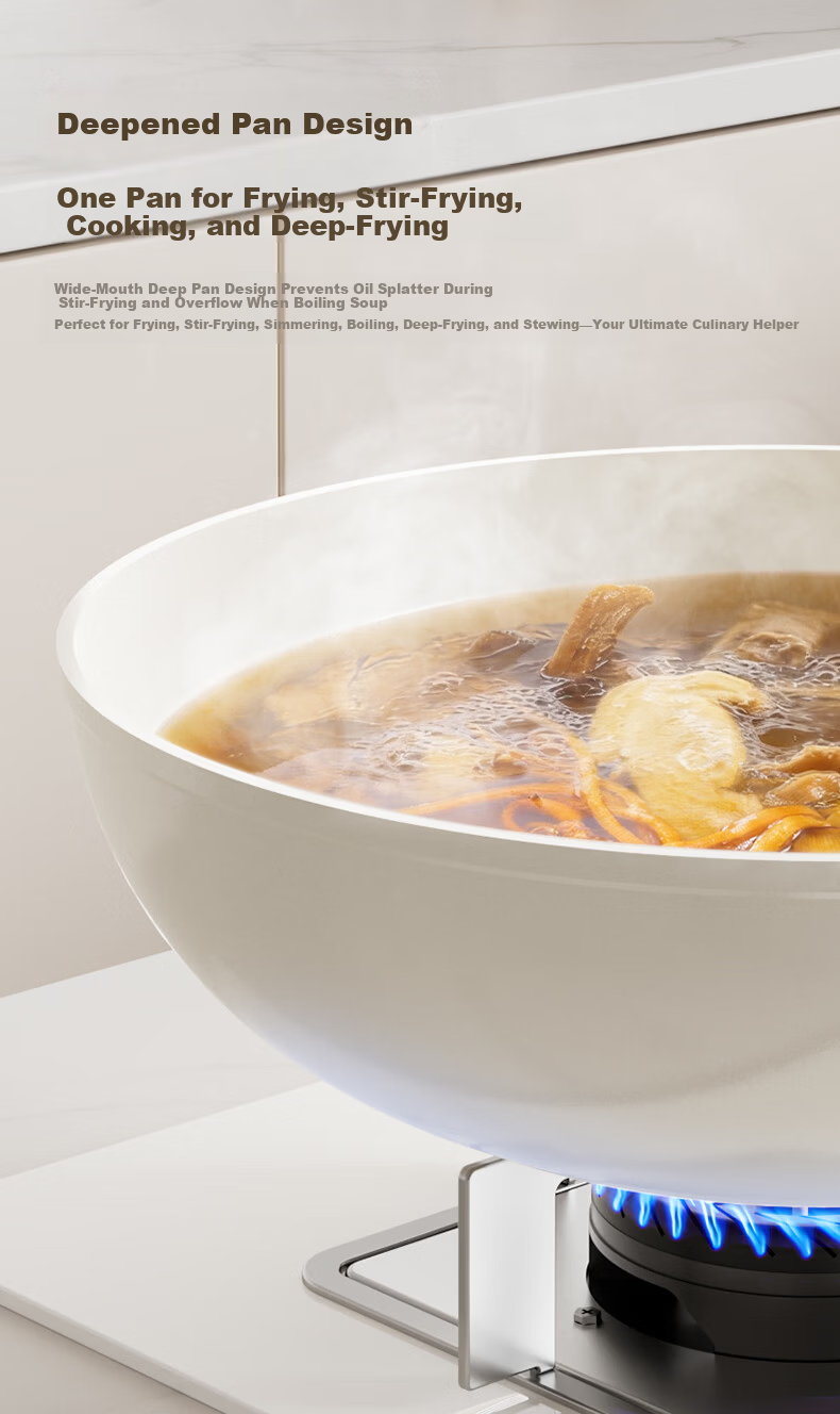 Midea Non-Stick Titanium Ceramic Frying Wok, Fluorine-Free, Low Oil Smoke, Suitable for Gas Stove and Induction Cooker 11