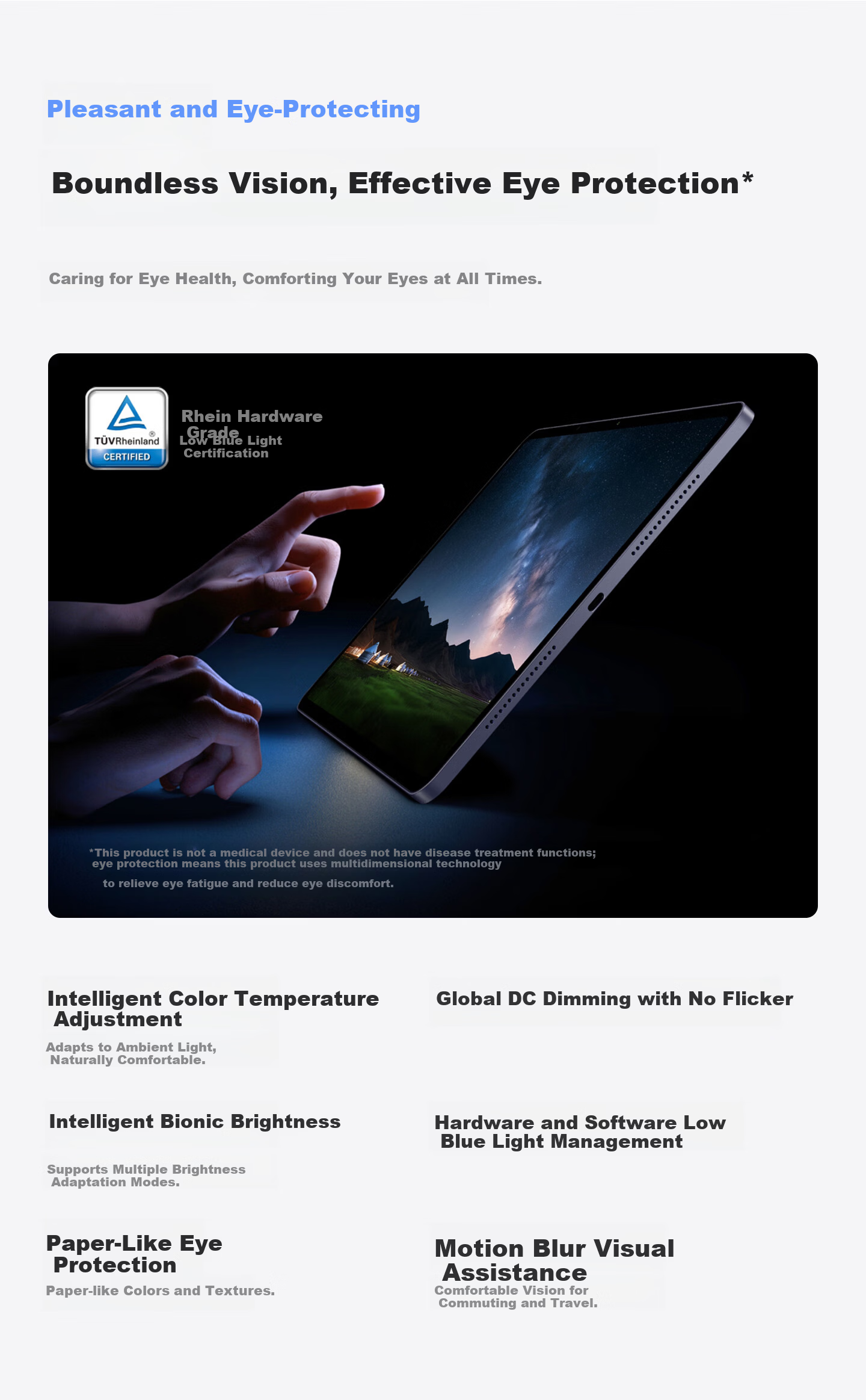 Vivo Pad6 Pro 16GB+512GB Freedom Gray 13.2-inch 4K True Color Display Dolby Vision Snapdragon 8 Gen 5 Tablet PC 8