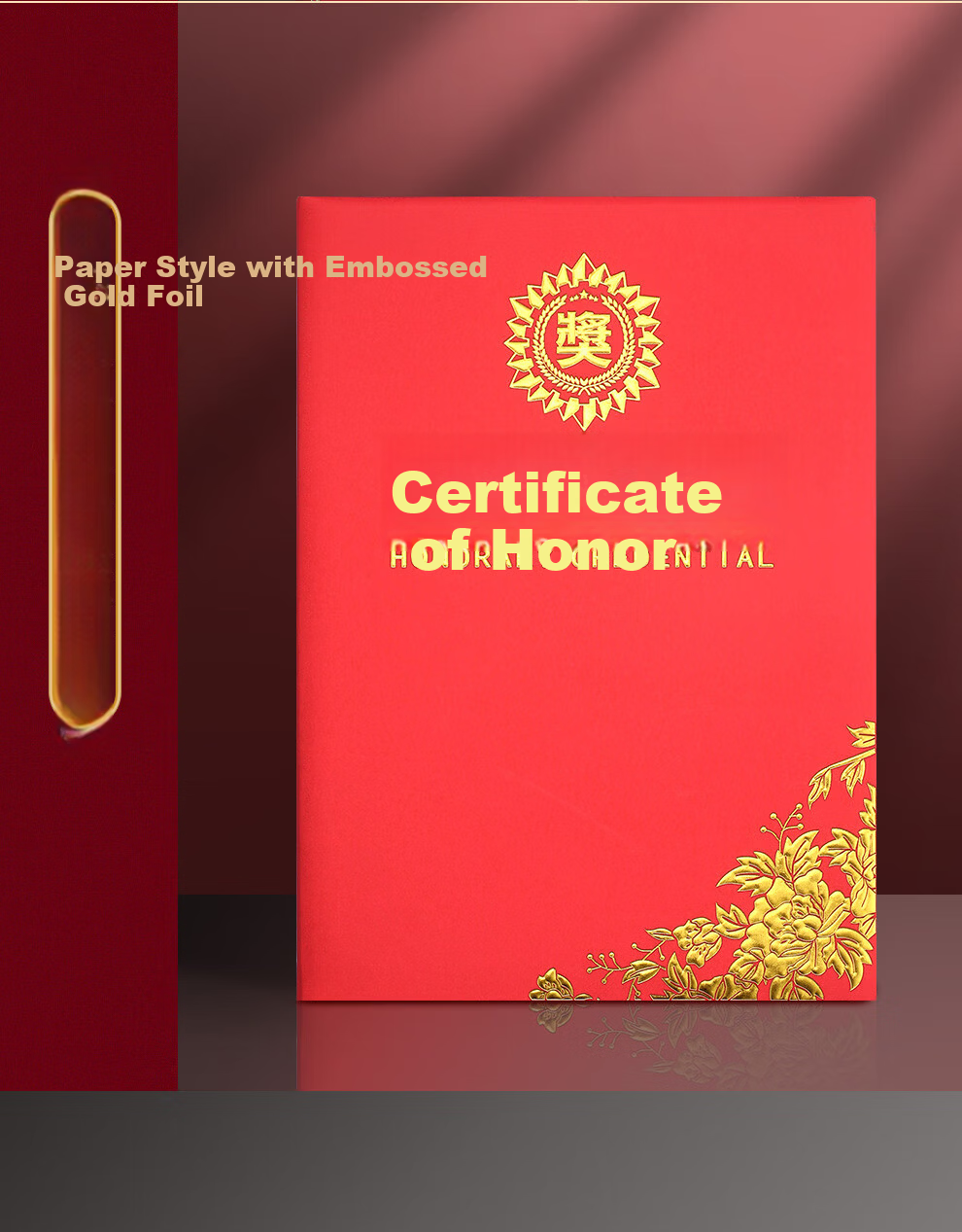 Longe 【10-Pack】Honor Certificate Award Certificate Outstanding Employee Award Red Cover High-Grade Gold Stamping Material 4