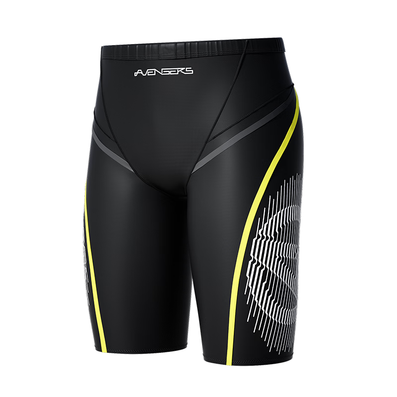Disney Men's Swim Trunks Anti-Embarrassment Swimming Training Swimwear Hot Spring Vacation Swim Shorts D26011S2G Black 3XL