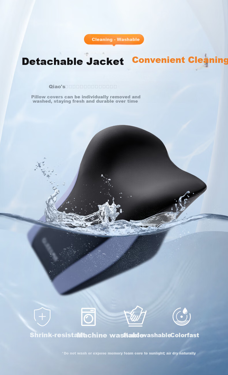 Qiaoshi Car Headrest Neck Pillow Driving Cushion Car Seat Sports Massage Neck Support Pillow for Mercedes-Maybach 13