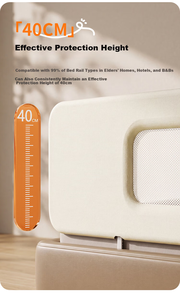 BangBangPig No-Installation Baby Bed Rail Anti-Fall Protective Barrier Portable Foldable Bed Guard 1.75m Single-Sided 6