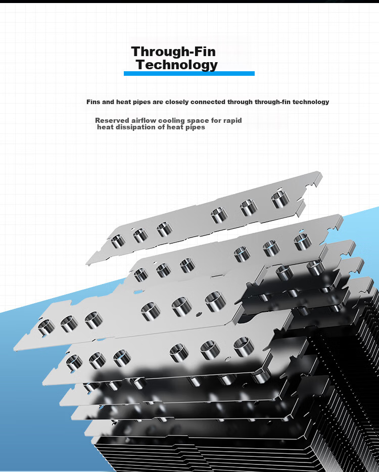 SUPER FLOWER VORTEX600 Black Inverse Gravity 6-Heatpipe Dual Tower Air Cooler High-Performance Fan 7