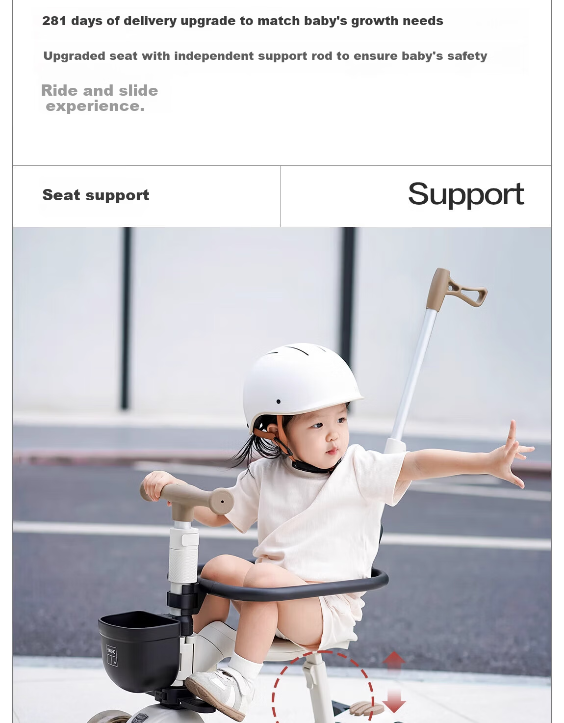 BEIESTATE Supreme Pro 7-in-1 Scooter Foldable Kids Scooter for Ages 1-3-6 Birthday Gift Mica Gray 9