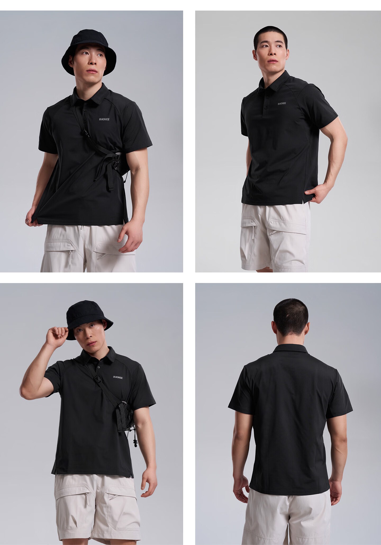 BLACKICE 26 New Outdoor Spring Summer Men's Sun Protection Short Sleeve Antibacterial Polo Shirt Moisture-Wicking Quick-Dry Half Sleeve T-Shirt F1522KH 16
