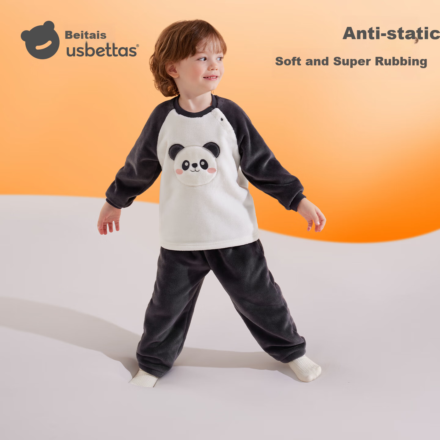 Betis Children's Winter Pajamas New Baby Homewear Set Flannel Fleece Thickened Warm Boys Girls