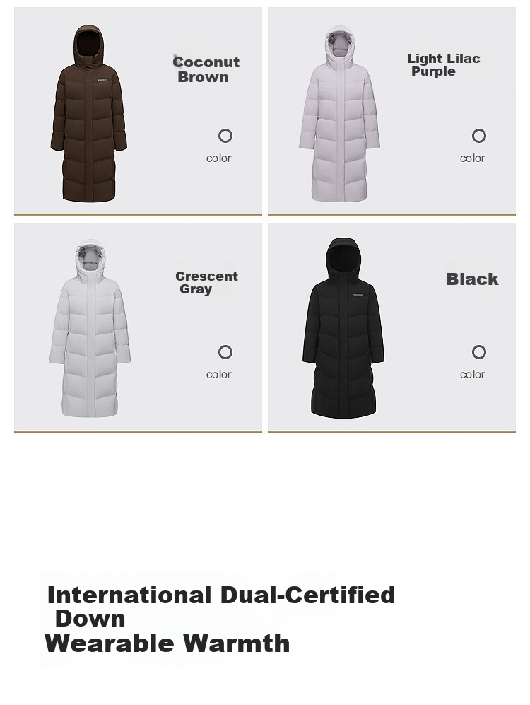 Bosideng Off-Season Winter 90% Down Women's Slim Fit Extra Long Casual Thickened Hooded Stand Collar Coat 4