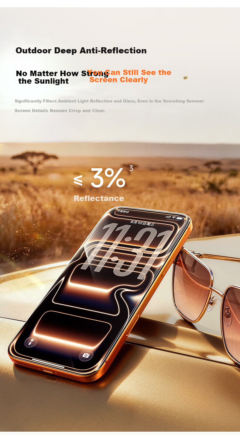 Baseus Gold Label Corning Film Pro [3D Hot Bending Full Coverage + AR Anti-Reflective] for iPhone 16 Pro Max Tempered Glass Screen Protector Dust-Free Warehouse Protective Film 9