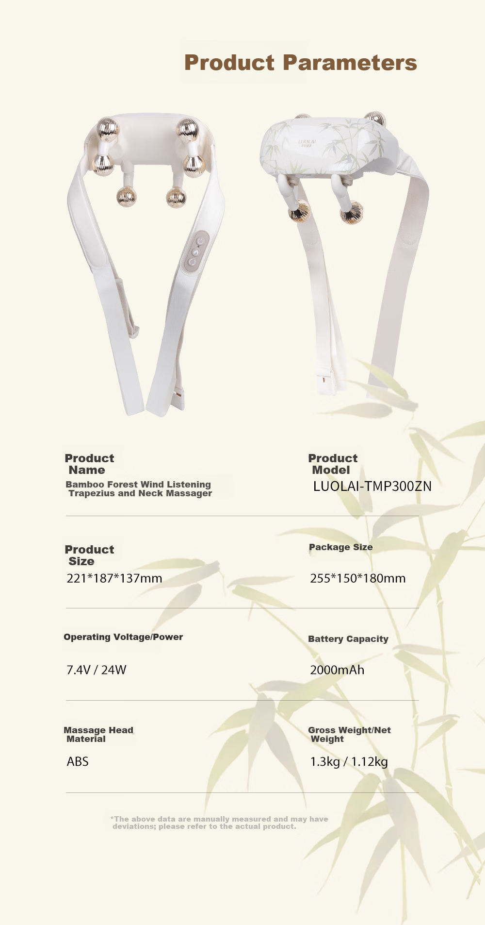 LUOLAI Health LUOLAI Bamboo Forest Listening to the Wind Rhomboid Shoulder and Neck Massager 14