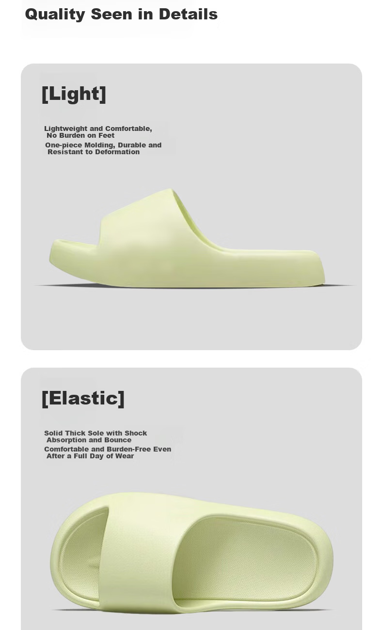 FOOTOPPO EVA Minimalist Summer Slippers for Men and Women Non-Slip Home Bathroom Sandals Comfortable Soft Sole Slippers 10