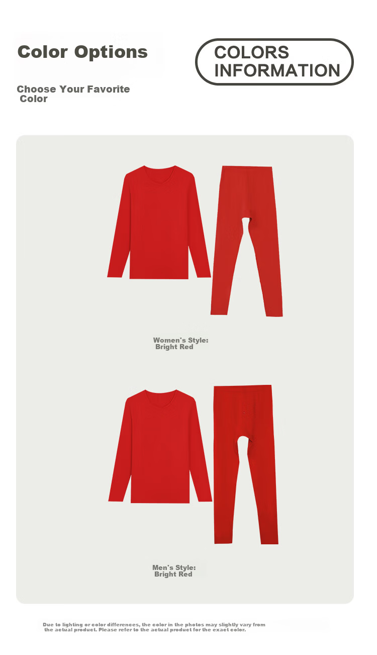 Hodo Men's 350G Brushed Soft Cotton Stretch Breathable Red New Year Thermal Underwear Set 10