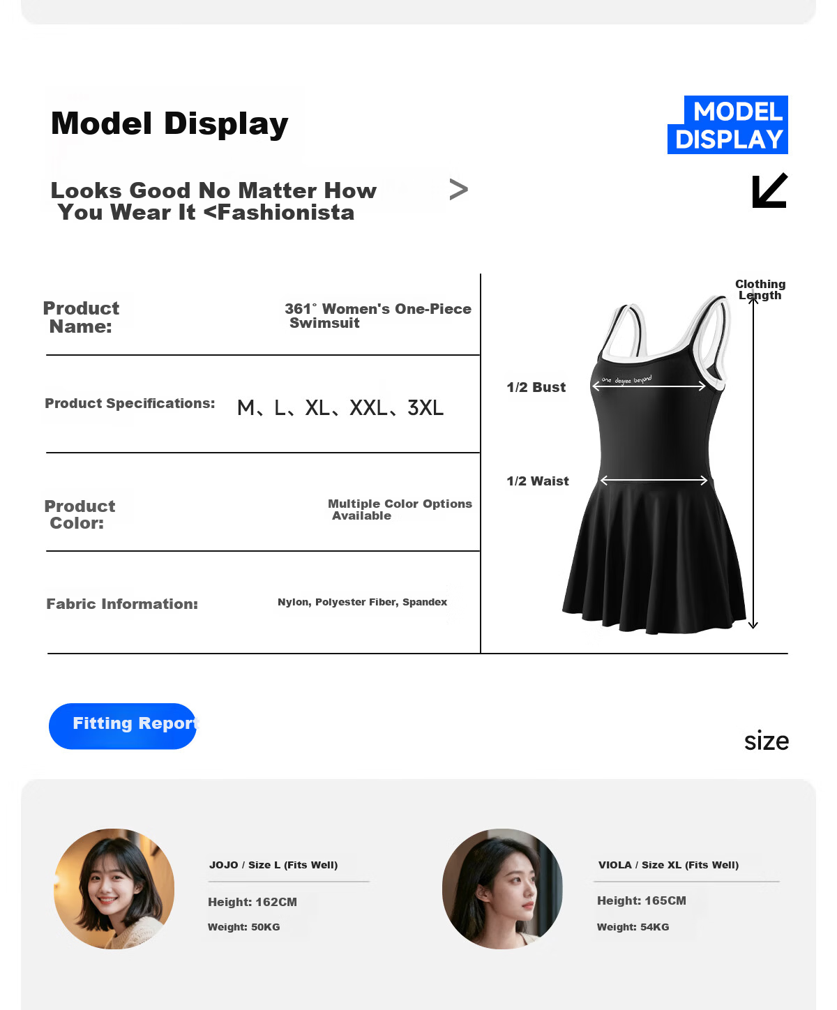 361° Women's One-Piece Skirted Swimsuit Slimming Black Dress 2026 New Luxury Vacation Hot Spring Swimwear 12