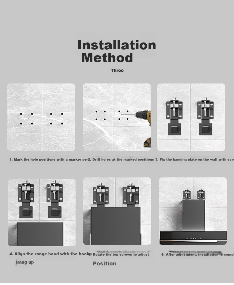 Geer Range Hood Lift Bracket Hook Thickened Adjustable Hanging Plate Telescopic Hanging Accessory Floating Hanging Piece Mounting Bracket Universal for Top Suction 7-Shaped T-Shaped Side Suction 10