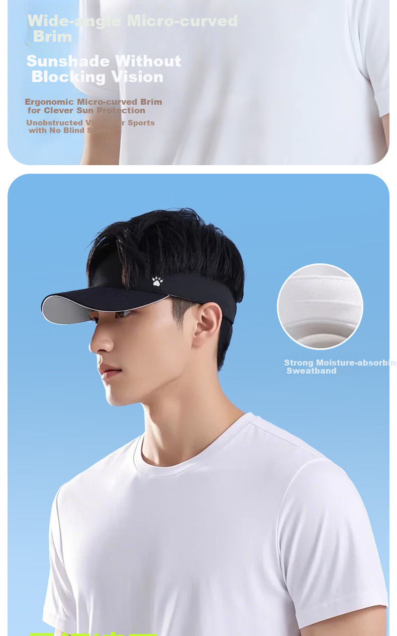 KELME 2-Piece Set Sunshade Cap with Face Cover Men’s Summer UV Protection Outdoor Sports Running Hat 4