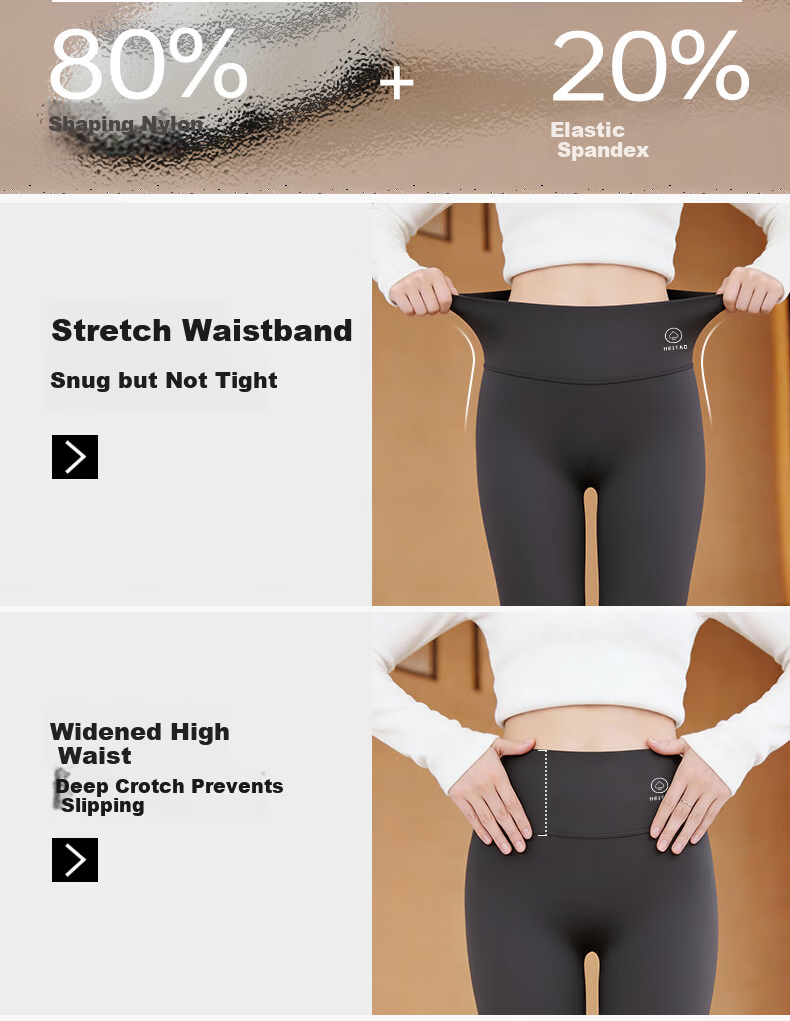 Avandi 400g Lambswool Sharkskin Pants Women's Winter Fleece Thickened High-Waist Thermal Leggings 11