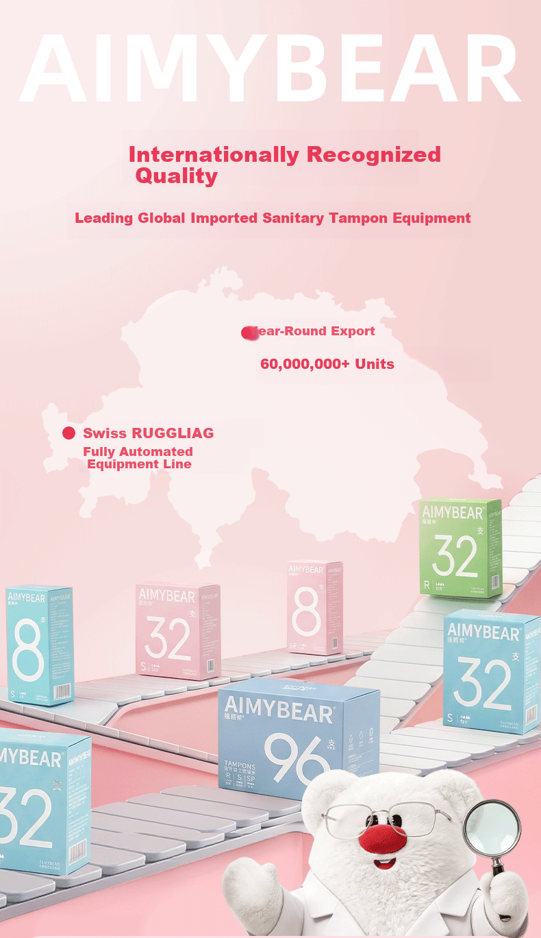 AIMYBEAR Long Applicator Tampons Super Absorbency SP 32-Pack Menstrual Tampons Sanitary Pads JD Self-operated 5